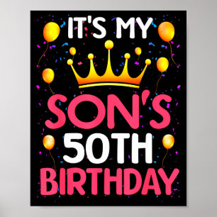 Affiche C'est les 50 ans de mon fils Joyeux Anniversaire 5