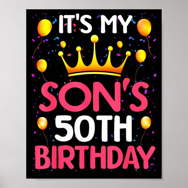Affiche C'est les 50 ans de mon fils Joyeux Anniversaire 5 (Devant)
