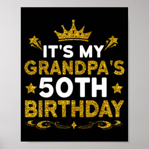 Affiche C'est les 50 ans de mon grand-père Joyeux Annivers
