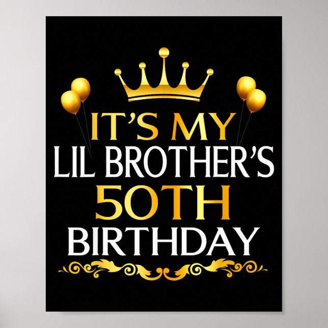 Affiche C'est les 50 ans de mon petit frère Joyeux 50 ans  (Devant)
