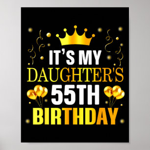 Affiche C'est les 55 ans de ma fille Joyeux Anniversaire 5