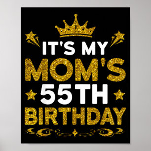 Affiche C'est les 55 ans de ma maman Joyeux Anniversaire 5