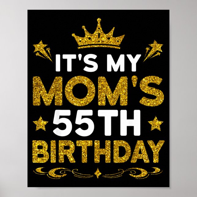 Affiche C'est les 55 ans de ma maman Joyeux Anniversaire 5 (Devant)