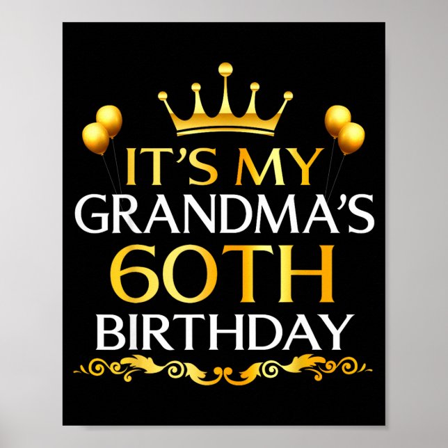 Affiche C'est les 60 ans de ma grand-mère Joyeux Anniversa (Devant)