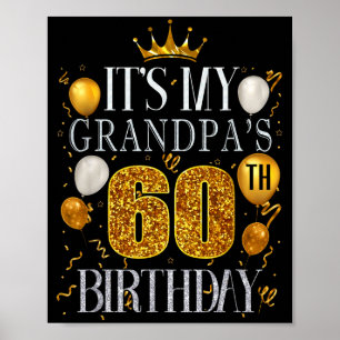 Affiche C'est les 60 ans de mon grand-père Joyeux Annivers