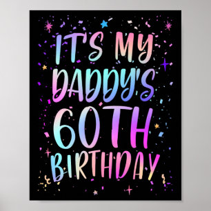 Affiche C'est les 60 ans de mon papa Coloré Joyeux 60 ans