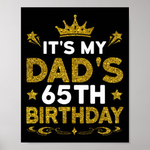 Affiche C'est les 65 ans de mon père Joyeux Anniversaire 6