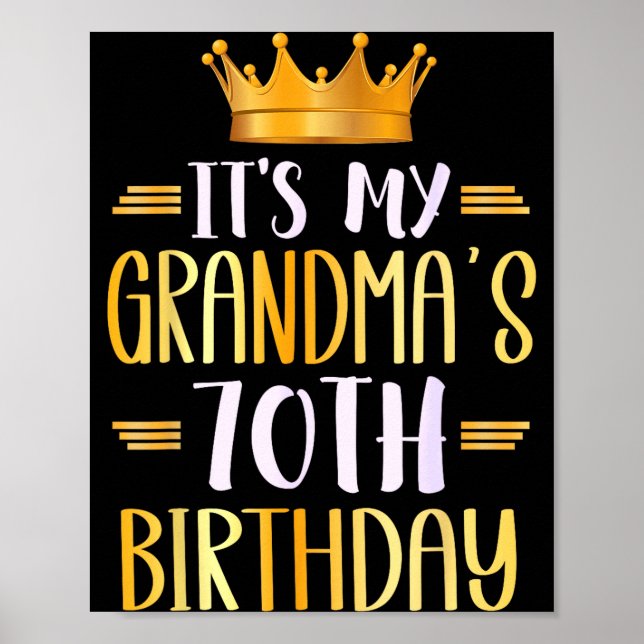 Affiche C'est les 70 ans de ma grand-mère Joyeux 70 ans _ (Devant)