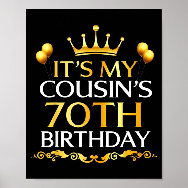 Affiche C'est les 70 ans de mon cousin Joyeux Anniversaire (Devant)