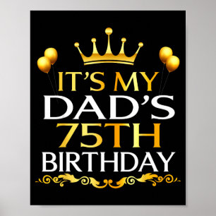 Affiche C'est les 75 ans de mon père Joyeux Anniversaire 7