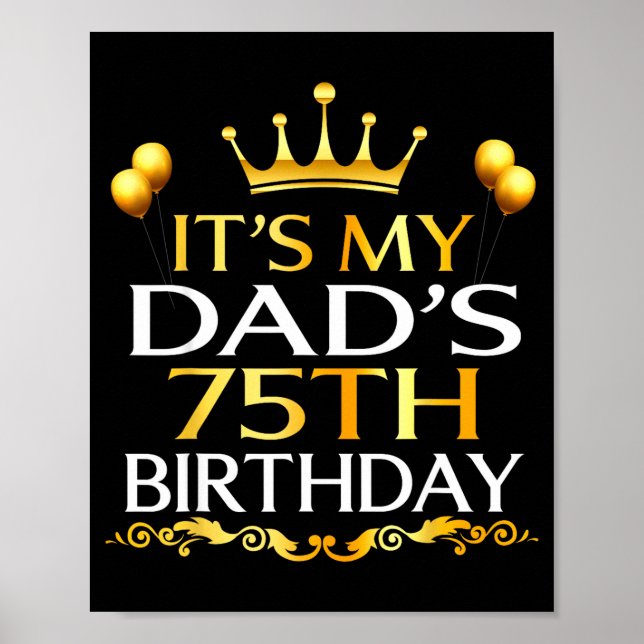 Affiche C'est les 75 ans de mon père Joyeux Anniversaire 7 (Devant)