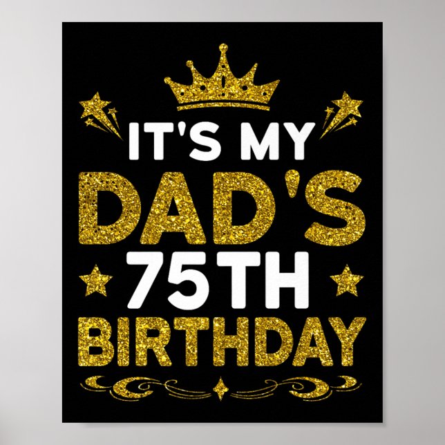 Affiche C'est les 75 ans de mon père Joyeux Anniversaire 7 (Devant)