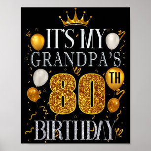 Affiche C'est les 80 ans de mon grand-père Joyeux Annivers