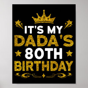 Affiche C'est les 80 ans de mon papa Joyeux Anniversaire 8