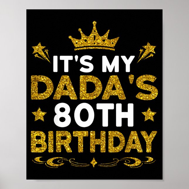 Affiche C'est les 80 ans de mon papa Joyeux Anniversaire 8 (Devant)