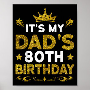 Affiche C'est les 80 ans de mon papa Joyeux Anniversaire 8