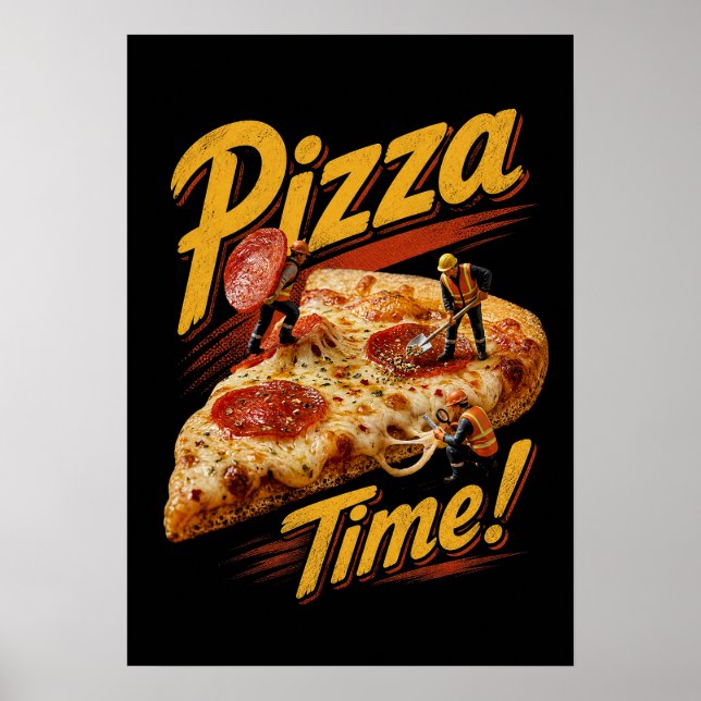 Affiche C'est l'heure de la pizza ! (Devant)