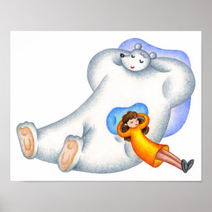 Affiche C'est l'heure de la sieste. Enveloppé de chaleur.