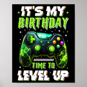 Affiche C'est l'heure de mon anniversaire Garçon de monter