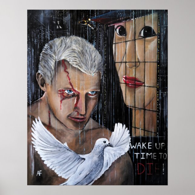 Affiche C'est l'heure de mourir ! Peinture d'Alfred Fox (Devant)