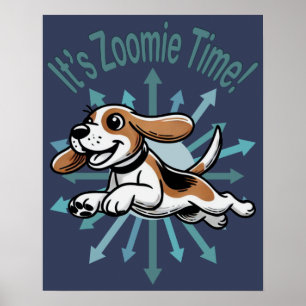 Affiche C'est l'heure de Zoomie Beagle