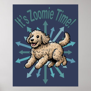 Affiche C'est l'heure de Zoomie Labradoodle