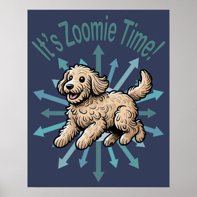 Affiche C'est l'heure de Zoomie Labradoodle (Devant)