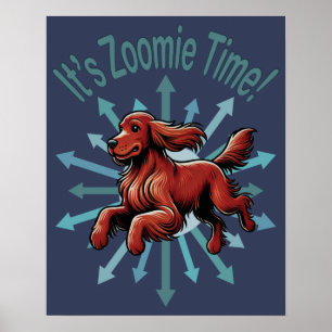 Affiche C'est l'heure de Zoomie, l'épagneul irlandais
