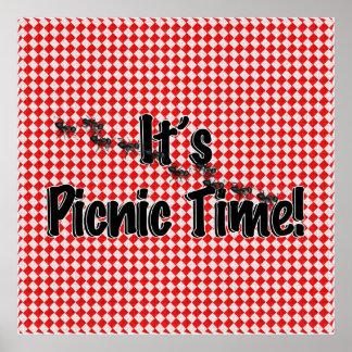 Affiche C'est l'heure du pique-nique ! Tissu de table À da