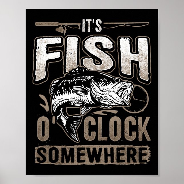 Affiche C'est l'heure du poisson quelque part - Pêche drôl (Devant)