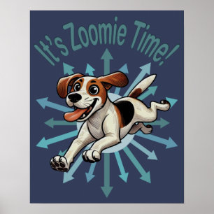 Affiche C'est l'heure Zoomie Beagle Mutt Moyen