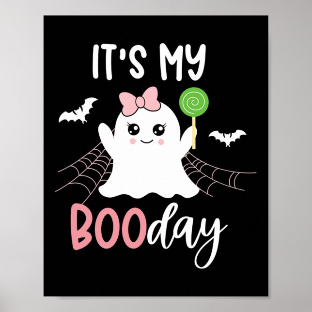 Affiche C'Est Ma Boo Day Mignonne Halloween Anniversaire F (Devant)