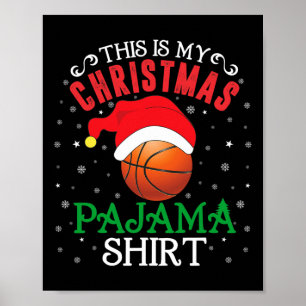 Affiche C'Est Ma Chemise De Pajama De Noël Drôle Santa Hat