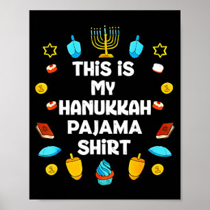 Affiche C'est ma chemise de pyjama de Hanukkah Chanukah ju