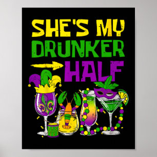 Affiche C'est ma coureuse à moitié Mardi Gras Party qui bo