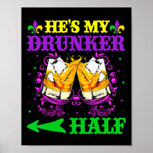 Affiche C'est ma demi-chemise Mardi Gras Couples Shir