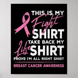 Affiche C'Est Ma Lutte Contre Le Cancer Du Sein Pink Ribb