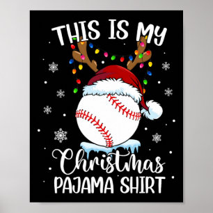 Affiche C'est ma noël baseball xmas sports boys me