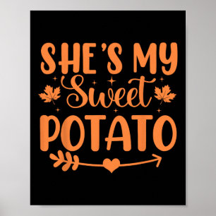 Affiche C'est ma pomme de terre sucrée d'automne Thanksgiv