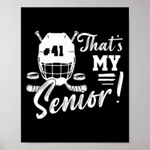 Affiche C'est ma soirée de maillot de hockey senior numéro