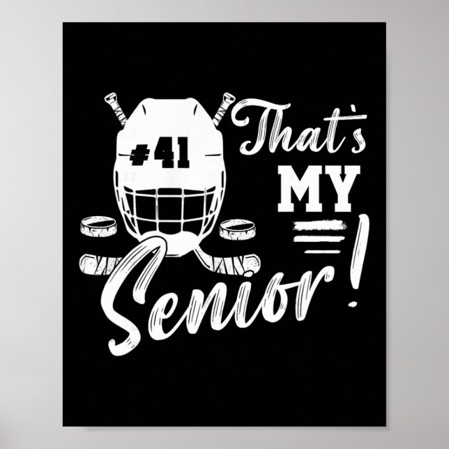 Affiche C'est ma soirée de maillot de hockey senior numéro (Devant)