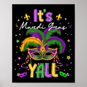 Affiche C'est Mardi Gras à vous tous Hommes de Carnaval à