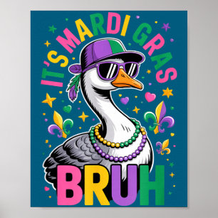 Affiche C'est mardi gras frère oie carnaval de la nouvelle