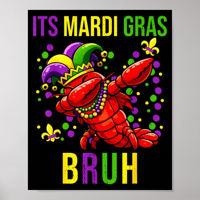 Affiche C'est mardi gras mec écrevisses dab garçons ados e (Devant)