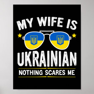 Affiche C'est Marrant Pour Hommes Ma Femme Est Ukrainienne