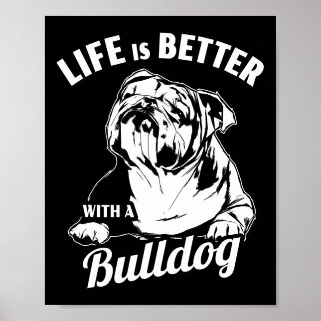 Affiche C'Est Mieux Avec Un Bulldog (Devant)