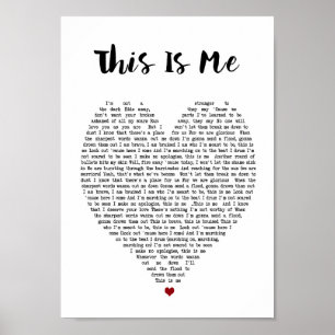 Affiche C'Est Moi Chanson De Coeur Lyrique Mur Art Imprime
