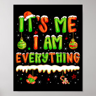 Affiche C'est moi, je suis tout Xmas Humour Femmes Hommes