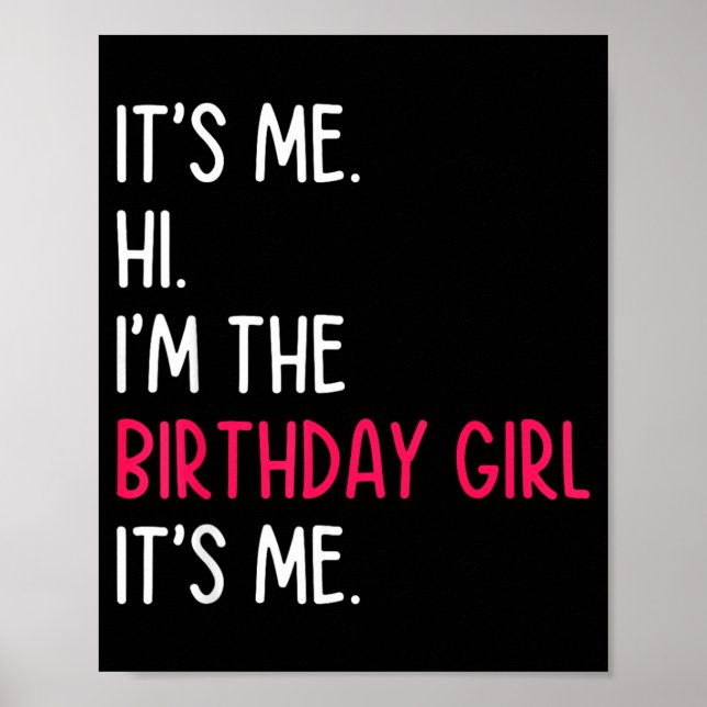 Affiche C'est moi, salut, je suis la fille d'anniversaire  (Devant)