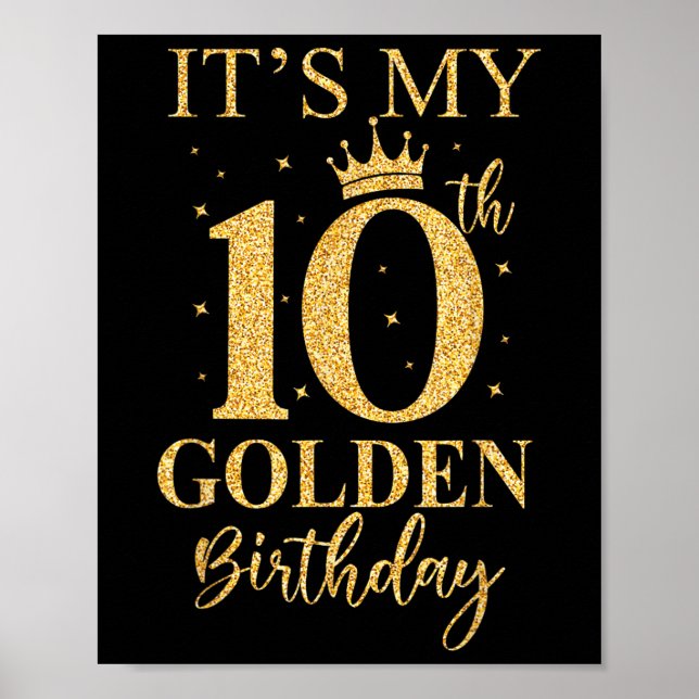 Affiche C'est mon 10e anniversaire d'or 10 ans Anniversair (Devant)
